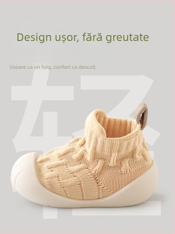 Super Factory Șosete pentru podea pentru bebeluși, talpă moale, primăvară–toamnă, încălțăminte antiderapantă pentru învățarea mersului, unisex