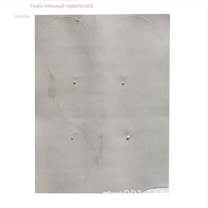 Papuci de interior din bumbac cu talpă TPR, talpă plată, construcție cu adeziv textil TPR, mărimi 36–41