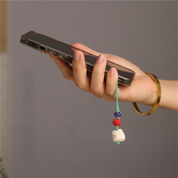 Pandantiv Dansul Leului, lemn, design simplu, pentru lanț de telefon, charm pentru geantă și breloc USB