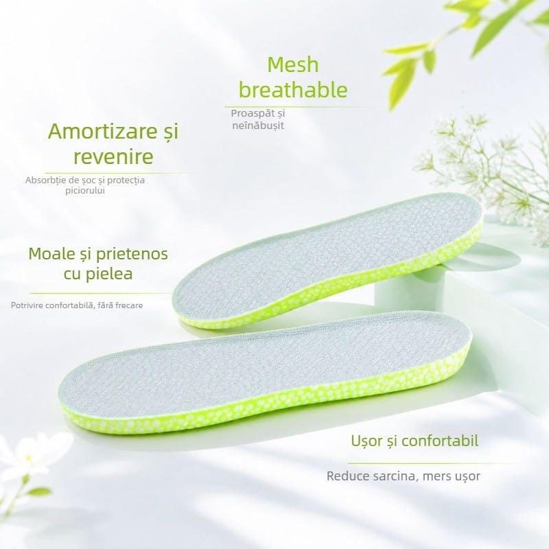 Insolă pentru creșterea înălțimii pentru bărbați și femei — moi, elastice, amortizoare, discrete, respirabile, rezistente la miros, talpă întreagă