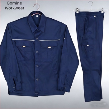 Costum de lucru din bumbac 100% pentru vară, ușor, pentru bărbați și femei, absorbant de transpirație, rezistent la uzură, anti-arsuri, potrivit pentru mecanici auto și sudori