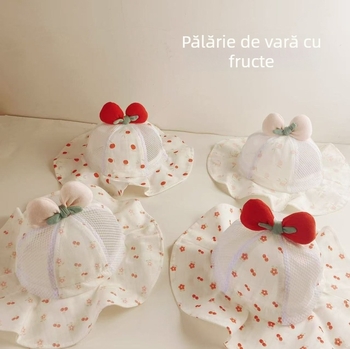 Pălărie de soare pentru fetițe, reglabilă, din bumbac, stil domă/pescăresc, respirabilă