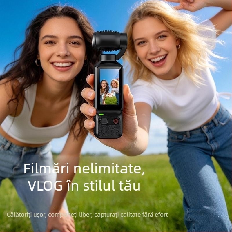 Cameră gimbal de buzunar HD pentru vlogging și filmări în aer liber, stabilizare anti tremur
