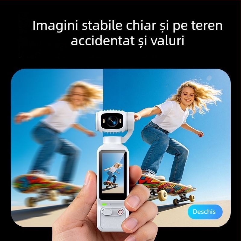 Cameră gimbal de buzunar HD pentru vlogging și filmări în aer liber, stabilizare anti tremur