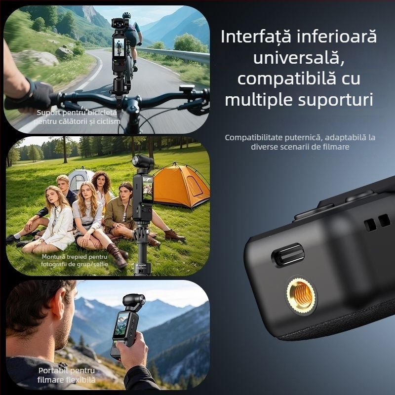 Cameră gimbal de buzunar HD pentru vlogging și filmări în aer liber, stabilizare anti tremur