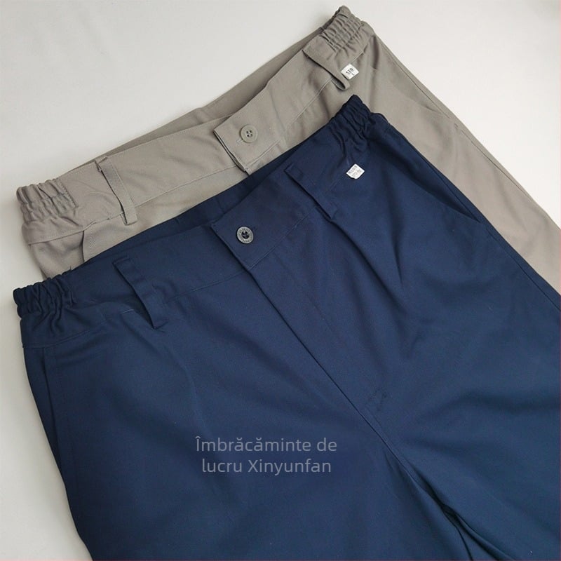 Pantaloni de lucru din bumbac 100% pentru sudură, durabili, rezistenți la uzură, pentru șantier naval și uzine chimice