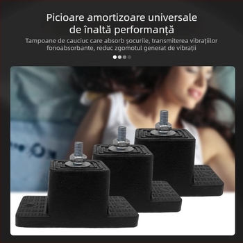 Padă amortizoare din cauciuc pentru unitatea exterioară a aerului condiționat, bază amortizare, izolare fonică, pătrat îngroșat universal