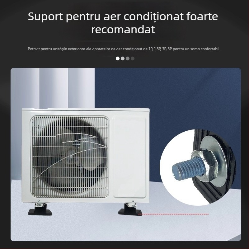 Padă amortizoare din cauciuc pentru unitatea exterioară a aerului condiționat, bază amortizare, izolare fonică, pătrat îngroșat universal