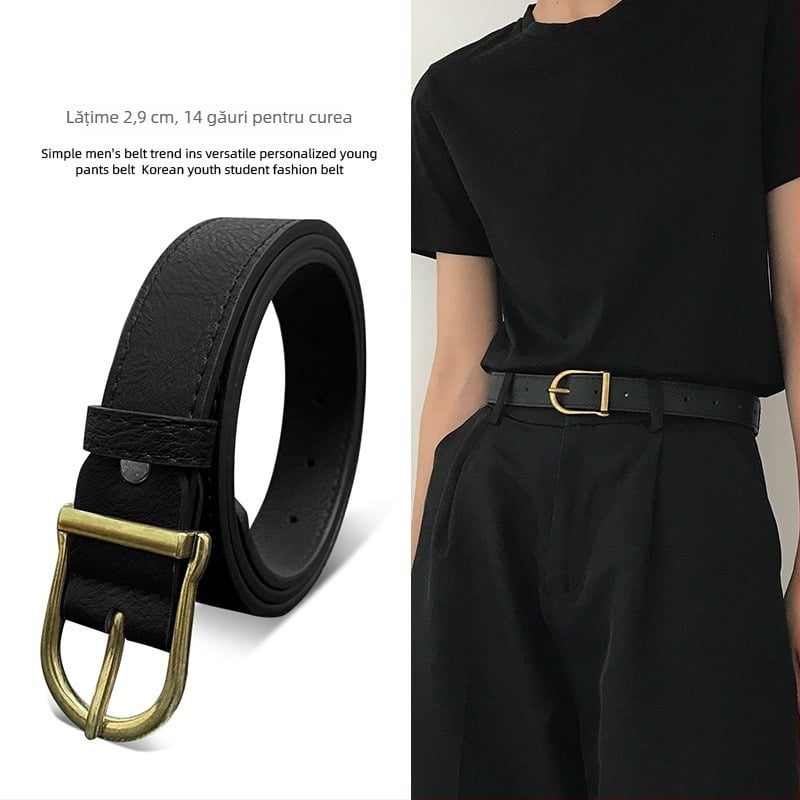 Curea pentru femei din piele PU, stil retro, minimalistă și versatilă, accesoriu de modă.