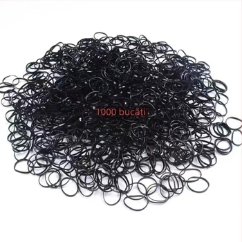 Set de 40 elastice pentru păr în cutie, elastice durabile, fără cusături, cu 1.000 elastice mici