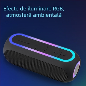 Boxă Bluetooth 25W cu subwoofer, difuzor portabil pentru exterior, slot pentru card TF