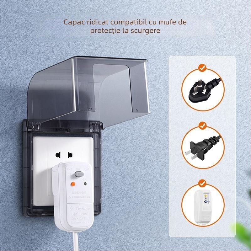 Tip 86 baie – toaletă inteligentă, priză înălțată, cutie impermeabilă, întrerupător de baie cu bandă adezivă, capac de protecție impermeabil