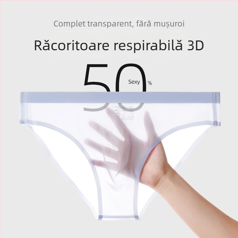 Boxeri bărbați din nylon, fără cusături, antibacterieni, cupă 3D conturată, talie medie