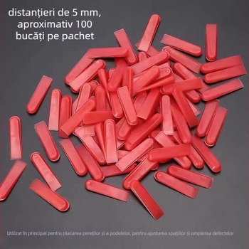 Distanțiere pentru plăci, nivelator și unelte de reglare a rosturilor