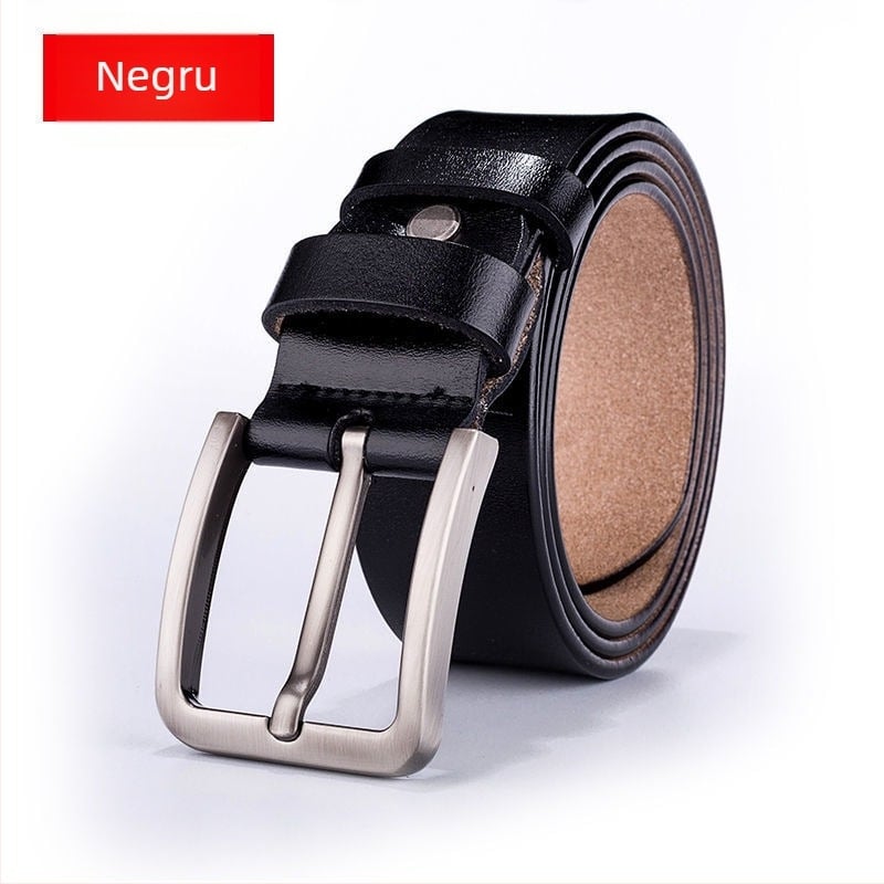 Centură din PU pentru bărbați cu cataramă cu pin, casual, stil coreean, curea pentru jeanși
