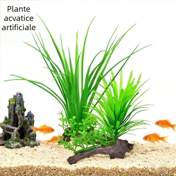 Plante acvatice artificiale din plastic pentru amenajarea acvariului