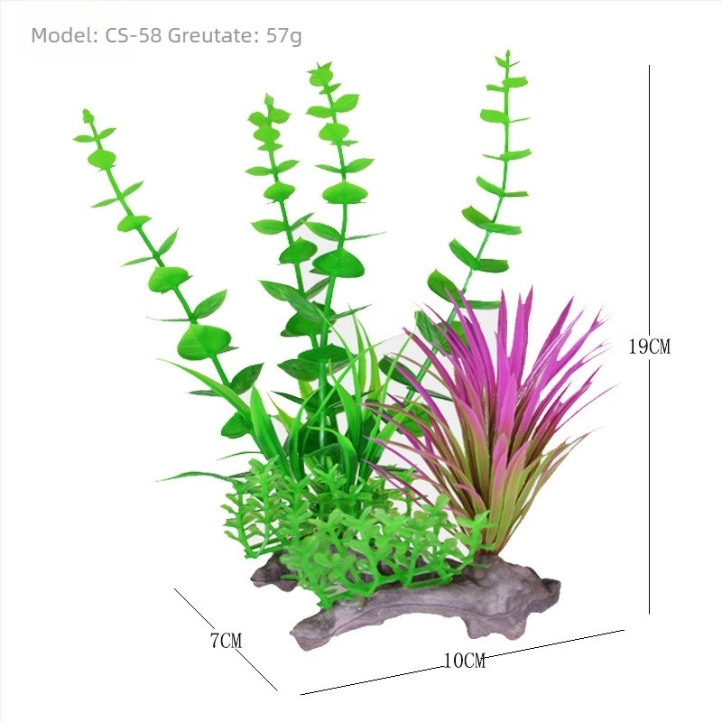 Plante acvatice artificiale din plastic pentru amenajarea acvariului
