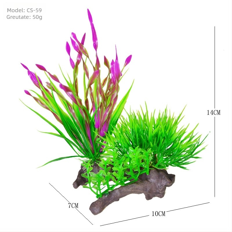 Plante acvatice artificiale din plastic pentru amenajarea acvariului