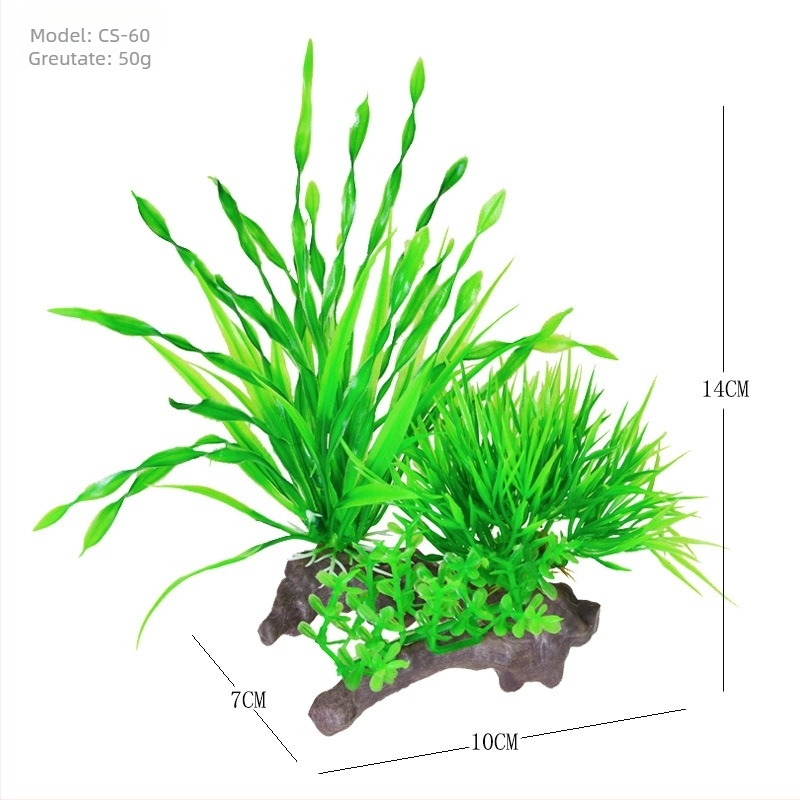 Plante acvatice artificiale din plastic pentru amenajarea acvariului