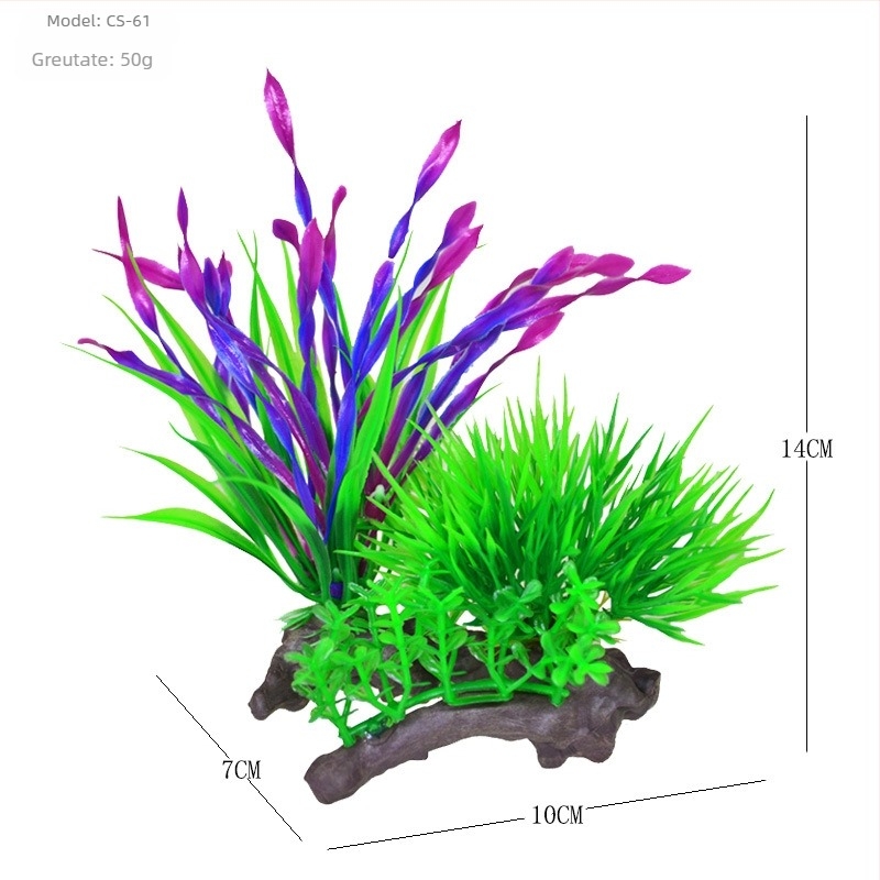 Plante acvatice artificiale din plastic pentru amenajarea acvariului
