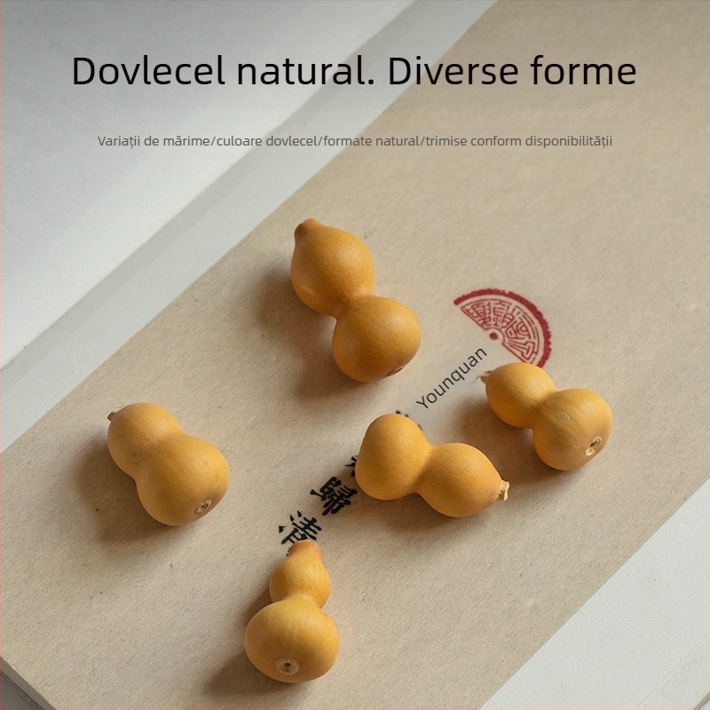 Pandantiv din lemn, în formă de dovleac mic pentru oglinda retrovizoare a mașinii — decor interior, ornament atârnat