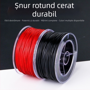 Şnur cerat împletit pentru bijuterii, şnur pentru coliere și brățări, materiale DIY pentru pandante