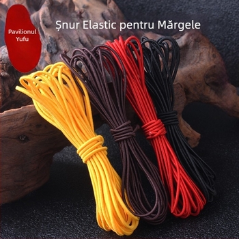 Foaie elastică cu nucleu de 0,6–1,5 mm pentru brățară, mărgele cu stea și lună, Bodhi semințe, Phoenix-eye mărgele și mărgele din santal cu frunză mică