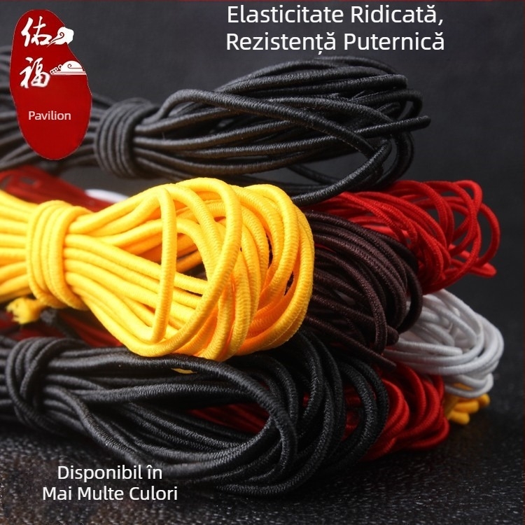 Foaie elastică cu nucleu de 0,6–1,5 mm pentru brățară, mărgele cu stea și lună, Bodhi semințe, Phoenix-eye mărgele și mărgele din santal cu frunză mică