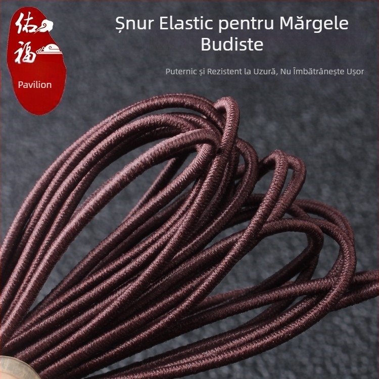 Foaie elastică cu nucleu de 0,6–1,5 mm pentru brățară, mărgele cu stea și lună, Bodhi semințe, Phoenix-eye mărgele și mărgele din santal cu frunză mică