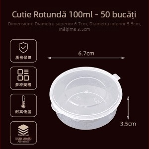 Cutie compartimentată, de unică folosință, pentru fructul pasiunii, pentru ceai de fructe la pachet și sos de înmuiere, recipient mic sigilat