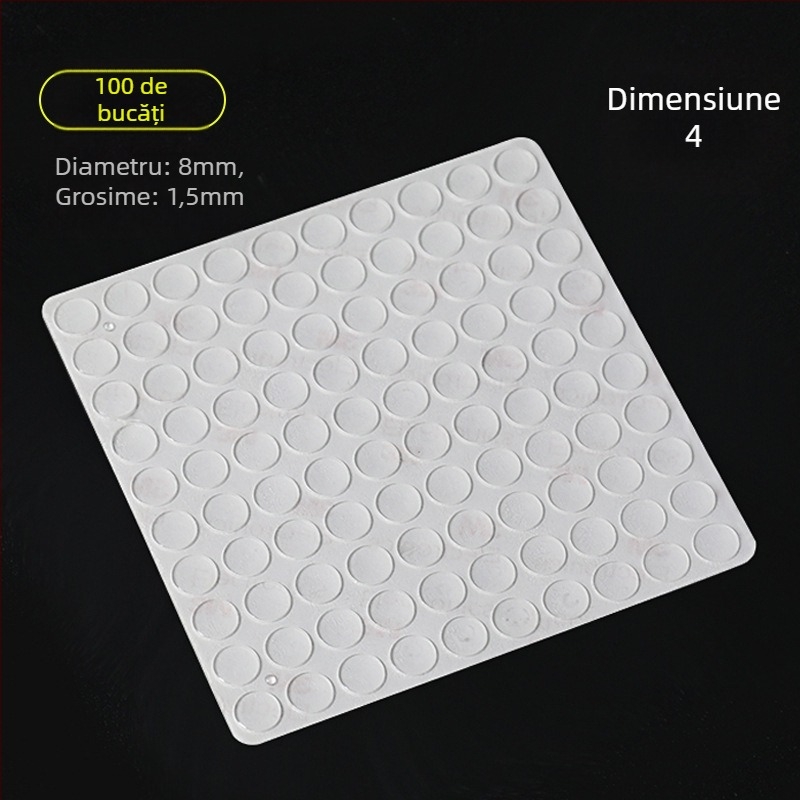 Perne autoadezive din silicon pentru ușile de dulap, transparente, antiderapante și amortizoare de zgomot, dimensiuni 12×4 mm, 8×1,5 mm, 8×2,5 mm, 12×5 mm