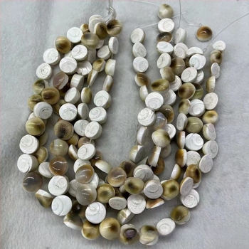 Mărgele din scoici naturale pentru bijuterii DIY și decor pentru acvariu, kit de accesorii semi-fabricate cu ornamente mici, 12 mm