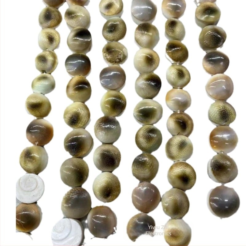 Mărgele din scoici naturale pentru bijuterii DIY și decor pentru acvariu, kit de accesorii semi-fabricate cu ornamente mici, 12 mm