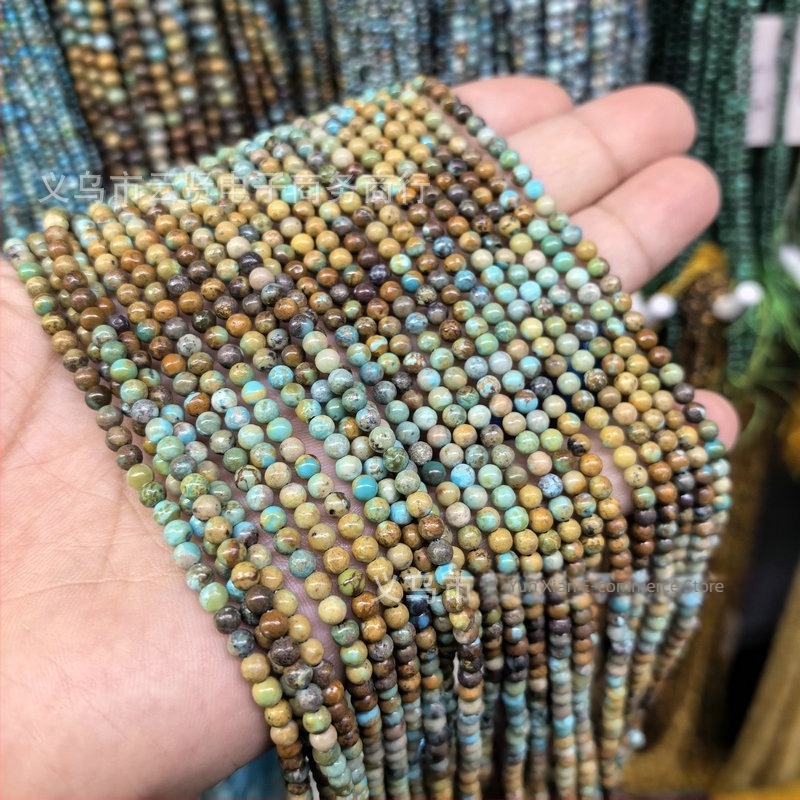 Mărgărele rotunde din magnezit în gradient, 2/3/4 mm – mărgele libere pentru bijuterii DIY: brățări, coliere, cercei, mărgele separator, materiale semifinite
