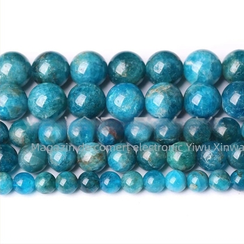 Mărgele albastre din apatite, rotunde, 8 mm – componente pentru bijuterii DIY