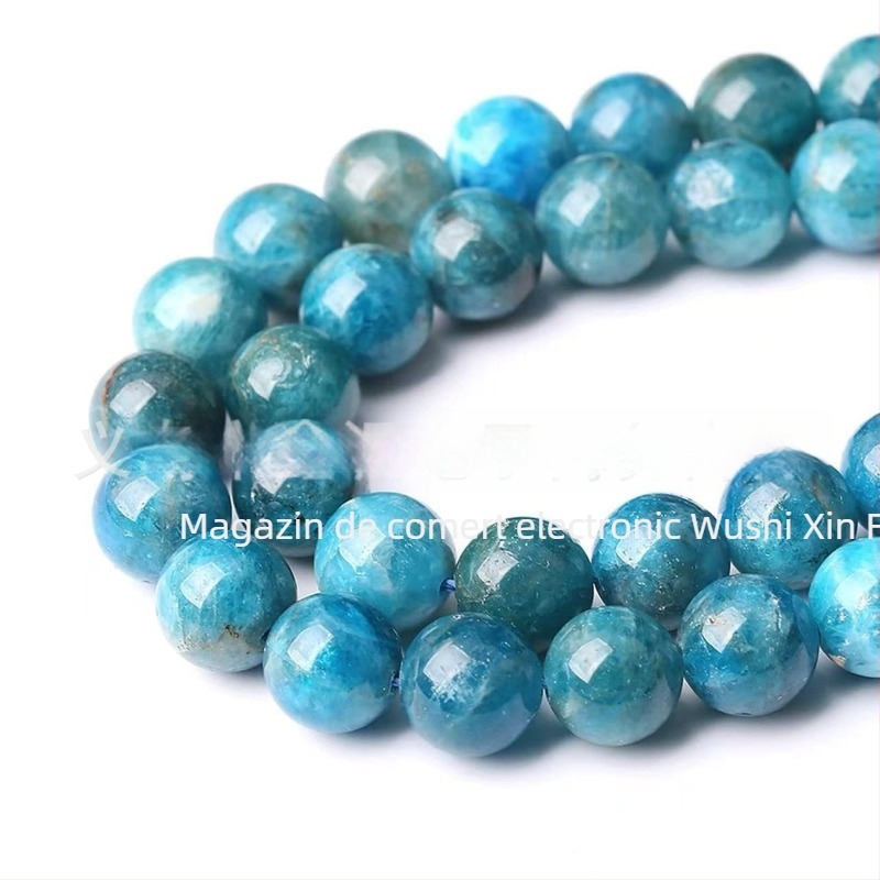 Mărgele albastre din apatite, rotunde, 8 mm – componente pentru bijuterii DIY