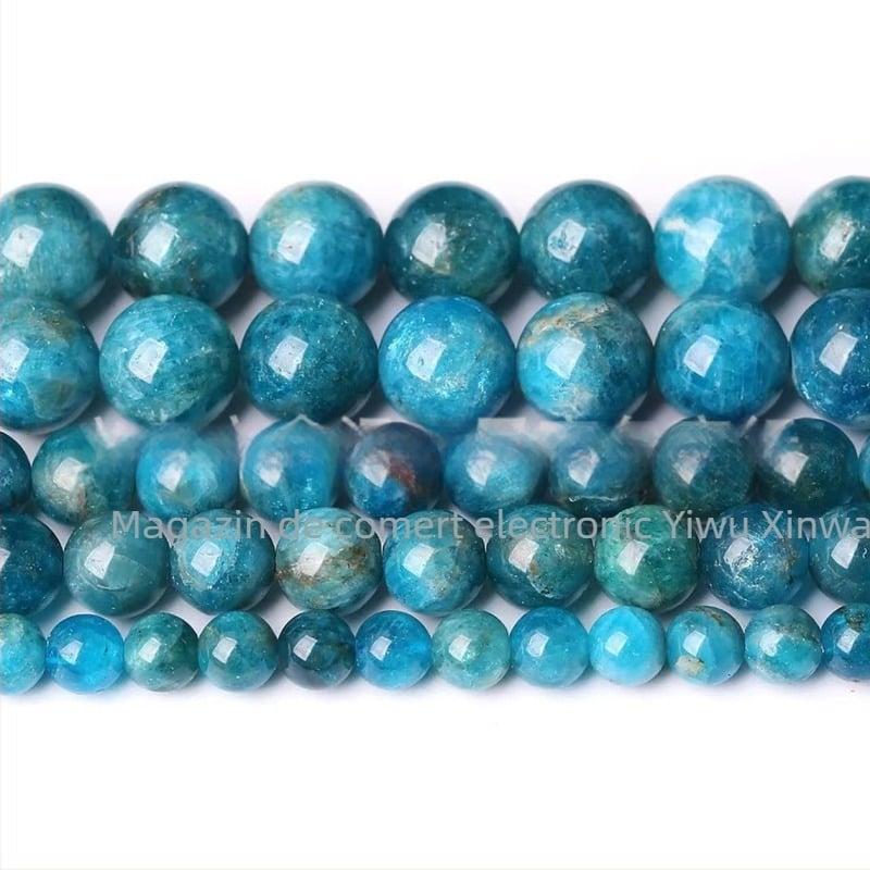 Mărgele albastre din apatite, rotunde, 8 mm – componente pentru bijuterii DIY