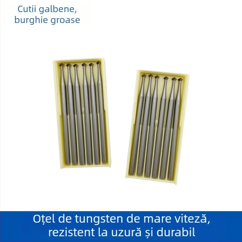 Vârf cu ax de 2,35 mm, vârf gros în formă de UFO pentru sculptură jade, bijuterii, prelucrare lemn, gravură metal DIY și freză