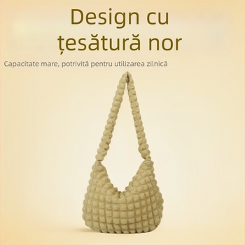 Geantă tote cu motiv nor, capacitate mare, pentru utilizare zilnică și la serviciu, curea crossbody