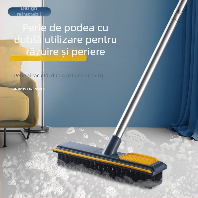 Perie de podea cu mâner lung pentru rosturi de plăci și podele din baie, set de 60 bucăți