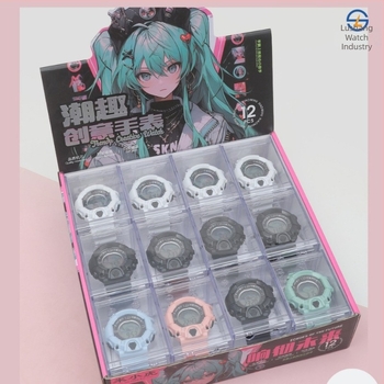 MXH ceas electronic, rezistent la apă până la 10 m, antișoc, luminos, pentru adolescenți băieți, stil modern, cadran de 37 mm, curea din silicon