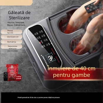 Vas de baie pentru picioare pliabil, cu control touch, 10L+, adânime până la genunchi, LCD temperatură, încălzire PTC, țeavă de scurgere, cu roți