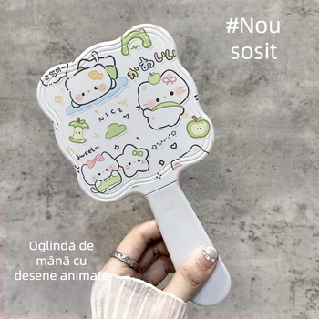 Apple Meow oglindă de mână cu pieptene - oglindă compactă de machiaj