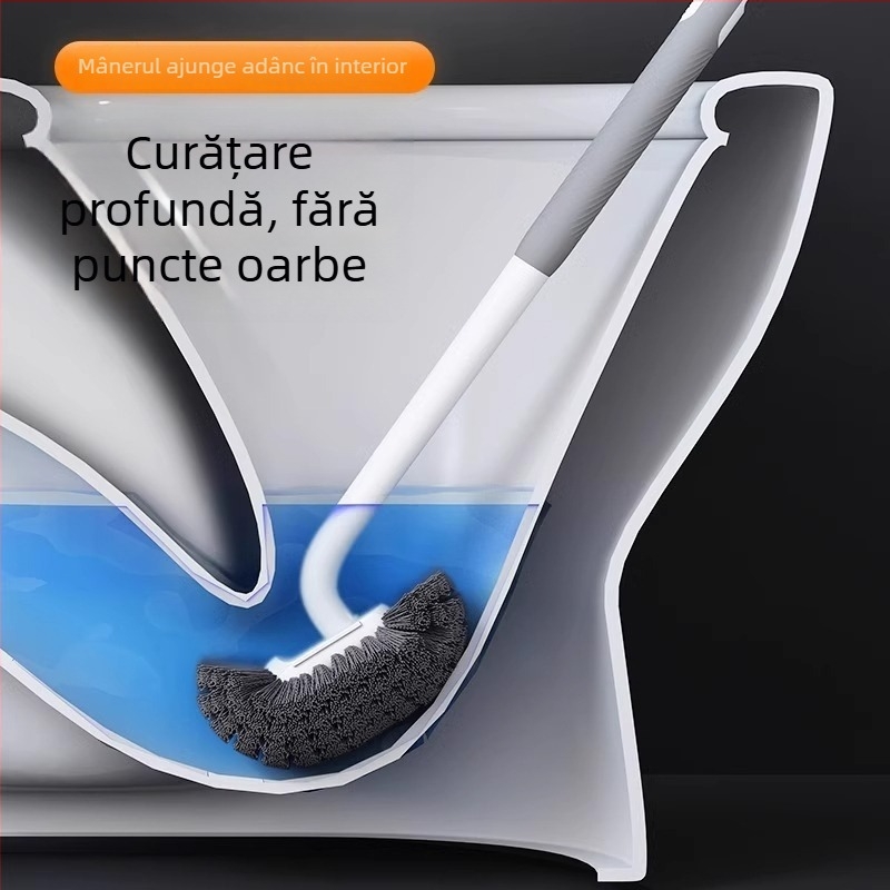 Perie de toaletă pentru uz casnic, mâner lung, peri moi, montată pe perete, lungime extinsă
