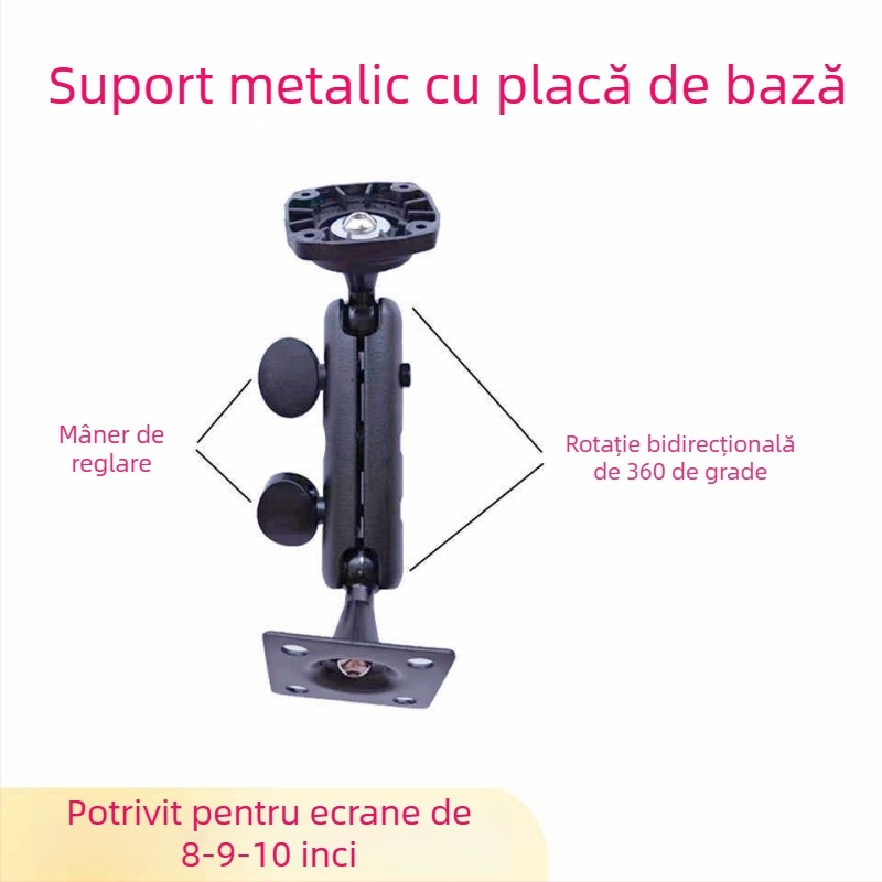 Suport pentru monitor auto cu montură fixă, universal pentru tablete și laptopuri