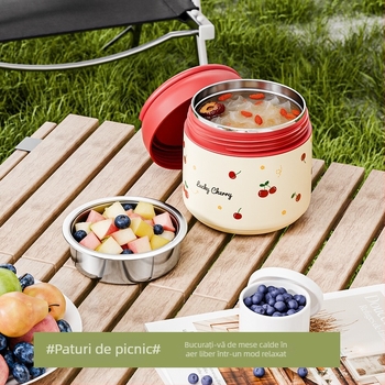 Cutie prânz izotermă din oțel inoxidabil 304, portabilă, 1,3 L, pentru casă, elevi și birou