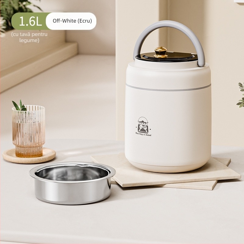 Cutie prânz izotermă din oțel inoxidabil 304, portabilă, 1,3 L, pentru casă, elevi și birou