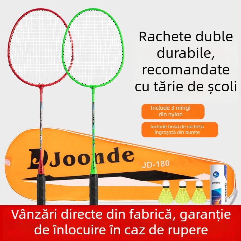 Junde 180 aliaj de fier – rachetă de badminton durabilă pentru adulți și copii