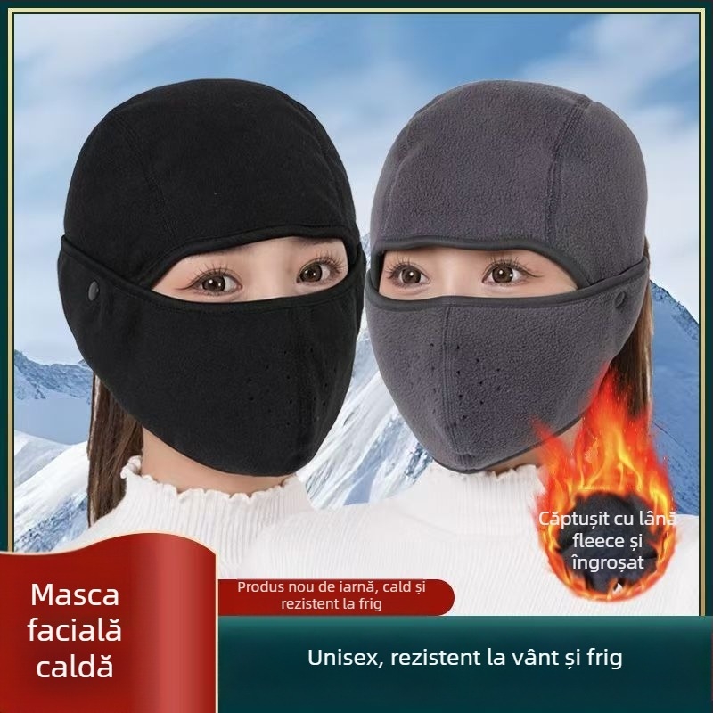 Set de mască caldă pentru toamnă-iarnă, cu pălărie și protecție pentru urechi – mască de ciclism, respirabilă și rezistentă la vânt