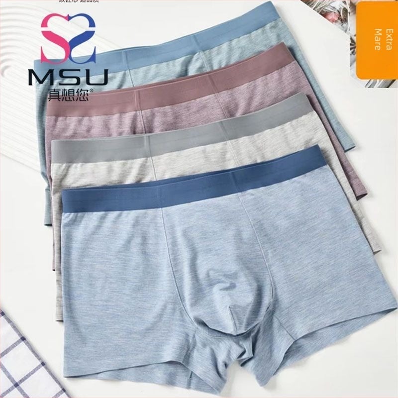 MSU boxeri pentru bărbați din modal, plus size, talie înaltă, respirabili
